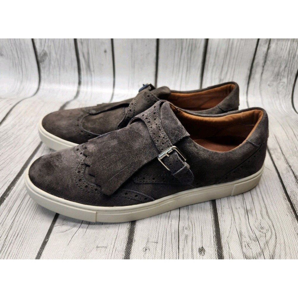 Frye Gemma Kiltie Slip on Sneakers Womens 10 M Wingtip Suede Loafers Smoke Gray